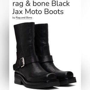rag & bone Black Jax Moto Boots